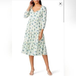 Ivory Floral Tiered Dress